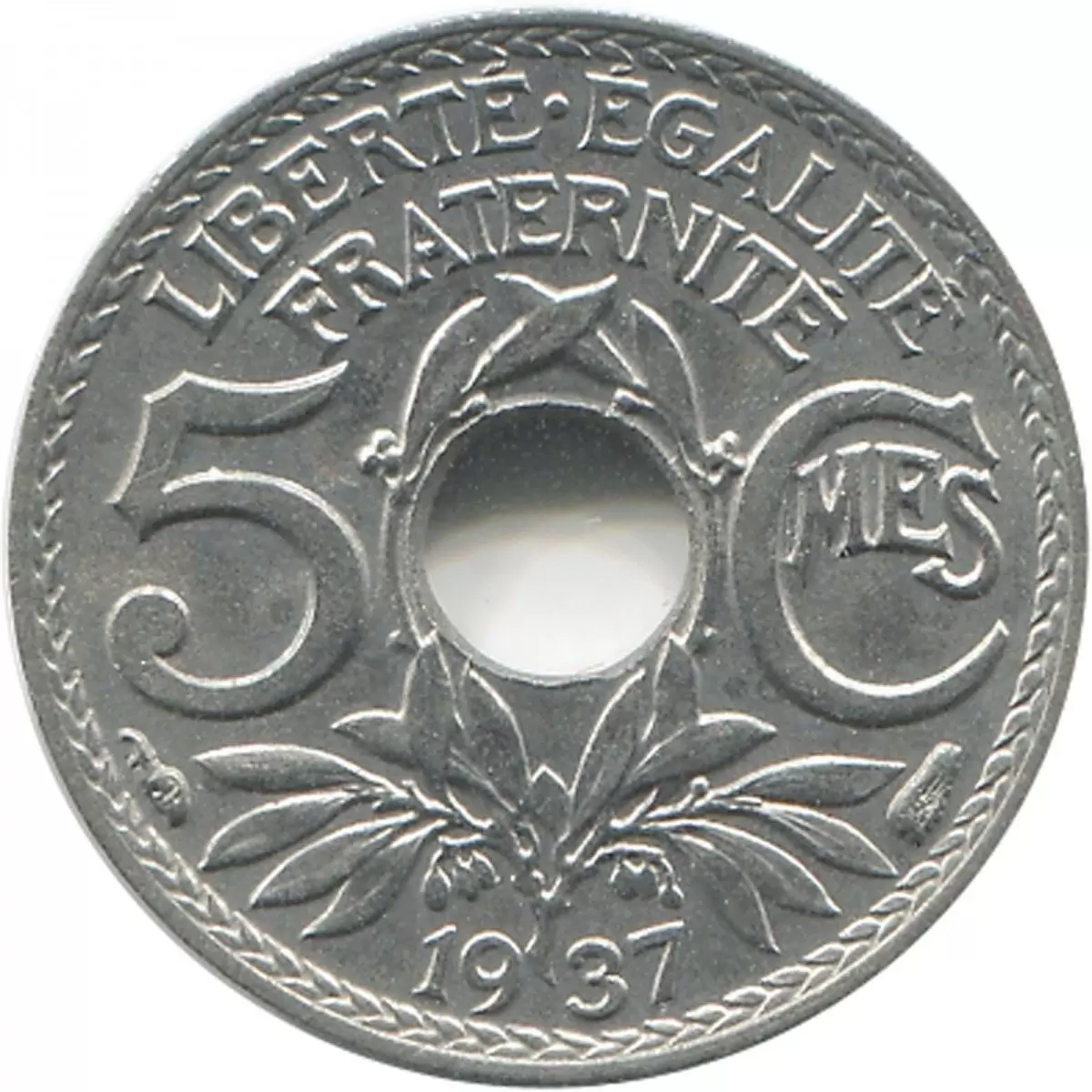 5 centimes Lindauer petit module - 1937