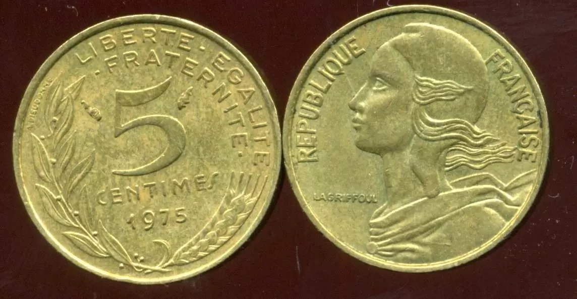 5 centimes Marianne - 1975 dauphin