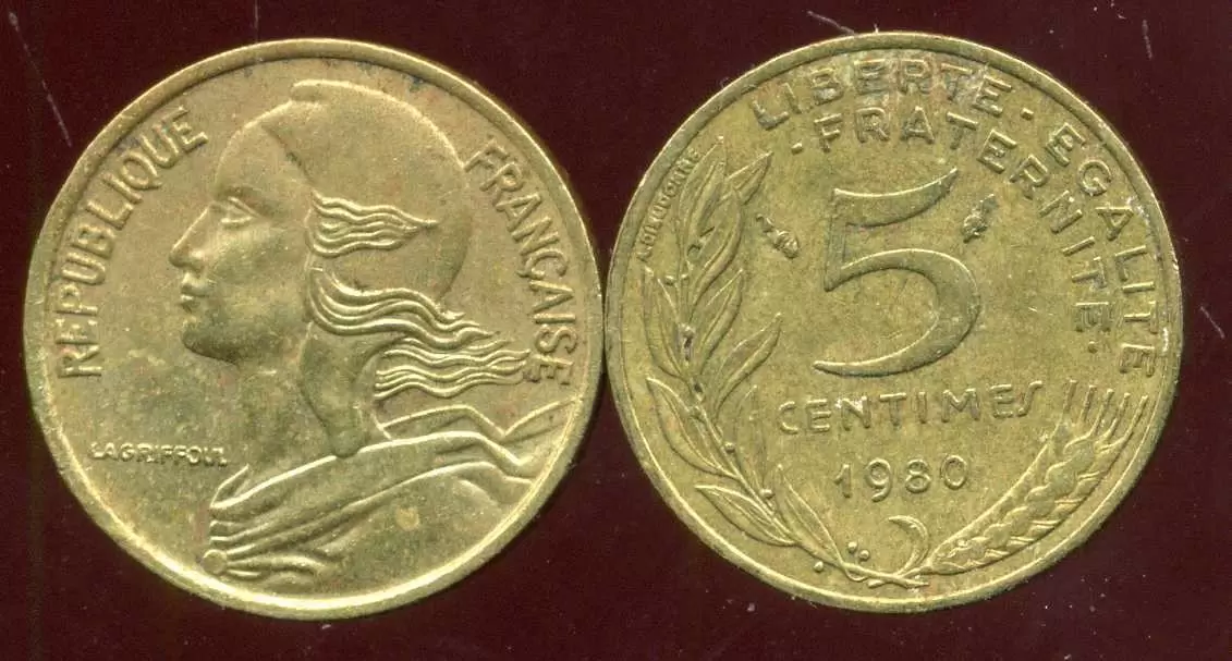 5 centimes Marianne - 1980
