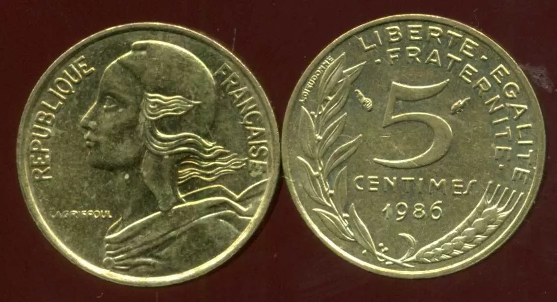 5 centimes Marianne - 1986