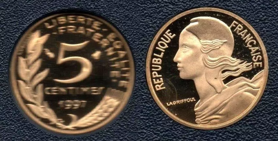 5 centimes Marianne - 1997 4 plis