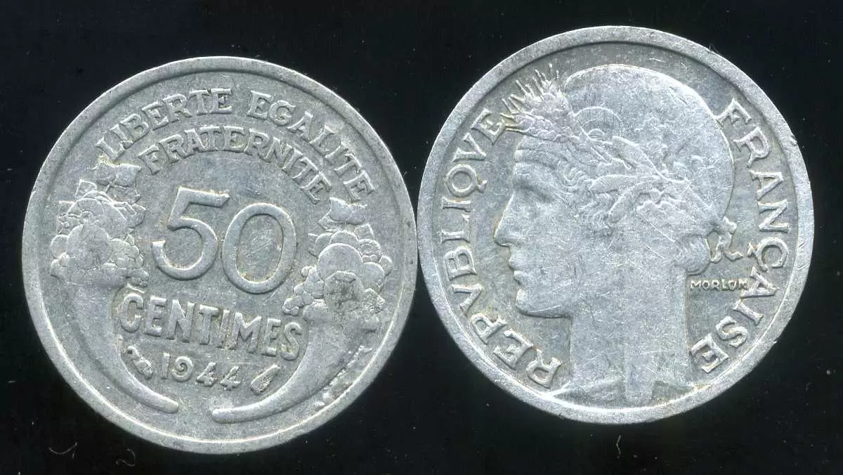 50 centimes Morlon alu - 1944