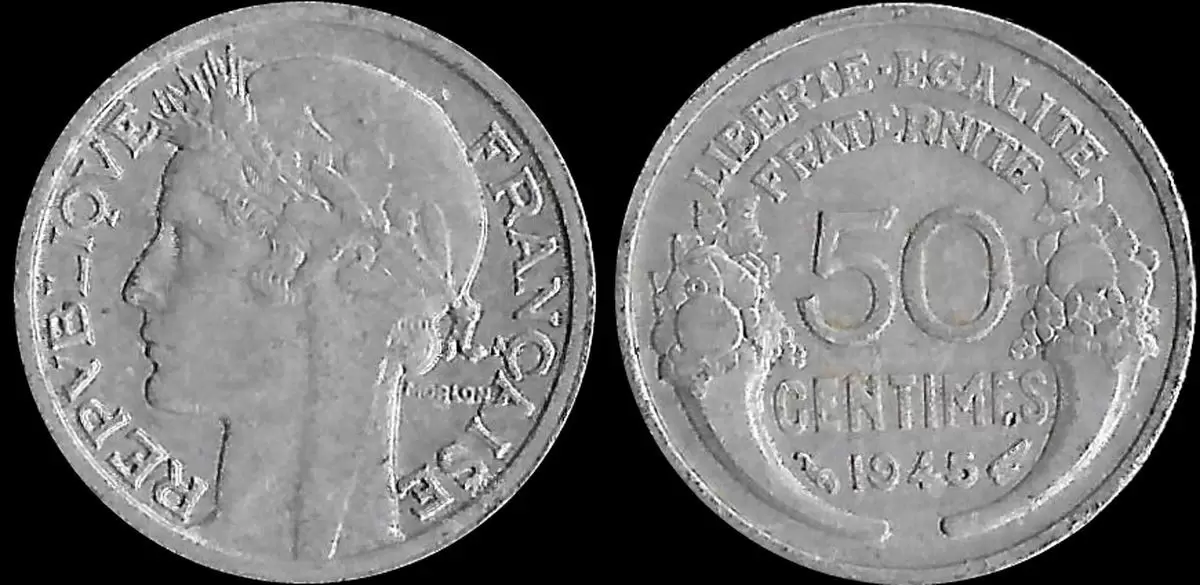 50 centimes Morlon alu - 1945