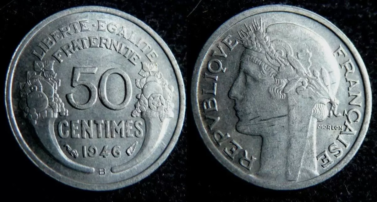 50 centimes Morlon alu - 1946