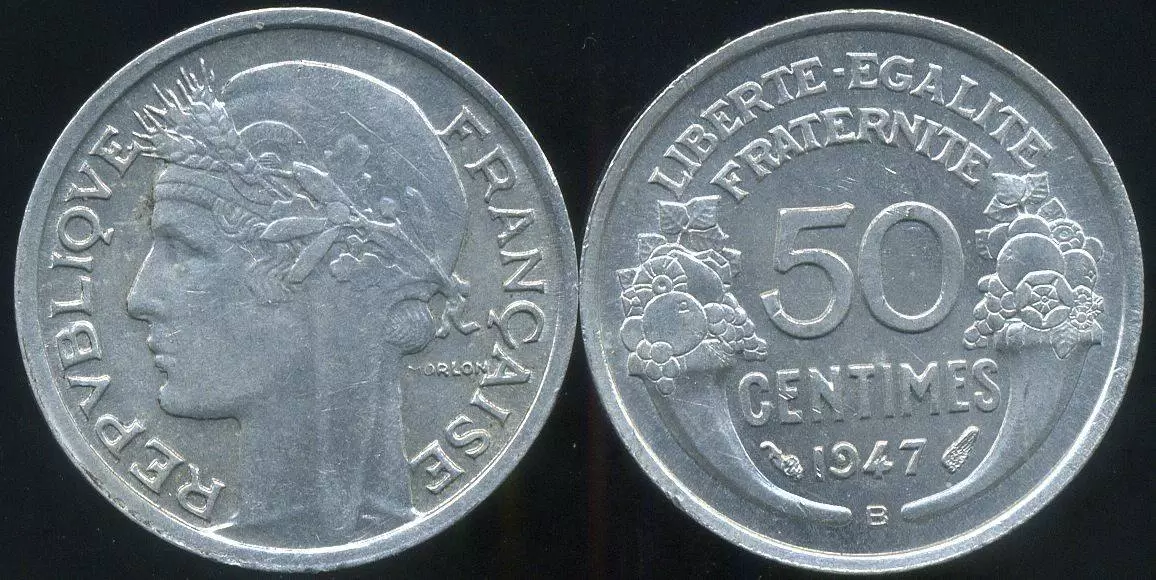 50 centimes Morlon alu - 1947