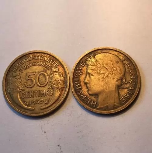50 centimes Morlon bronze alu - 1939