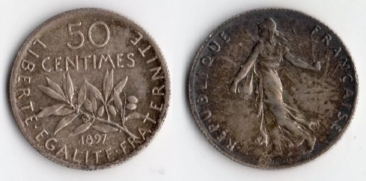 50 centimes Semeuse argent - 1897