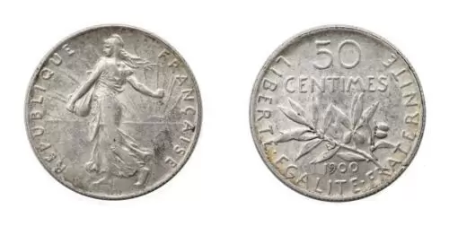50 centimes Semeuse argent - 1900