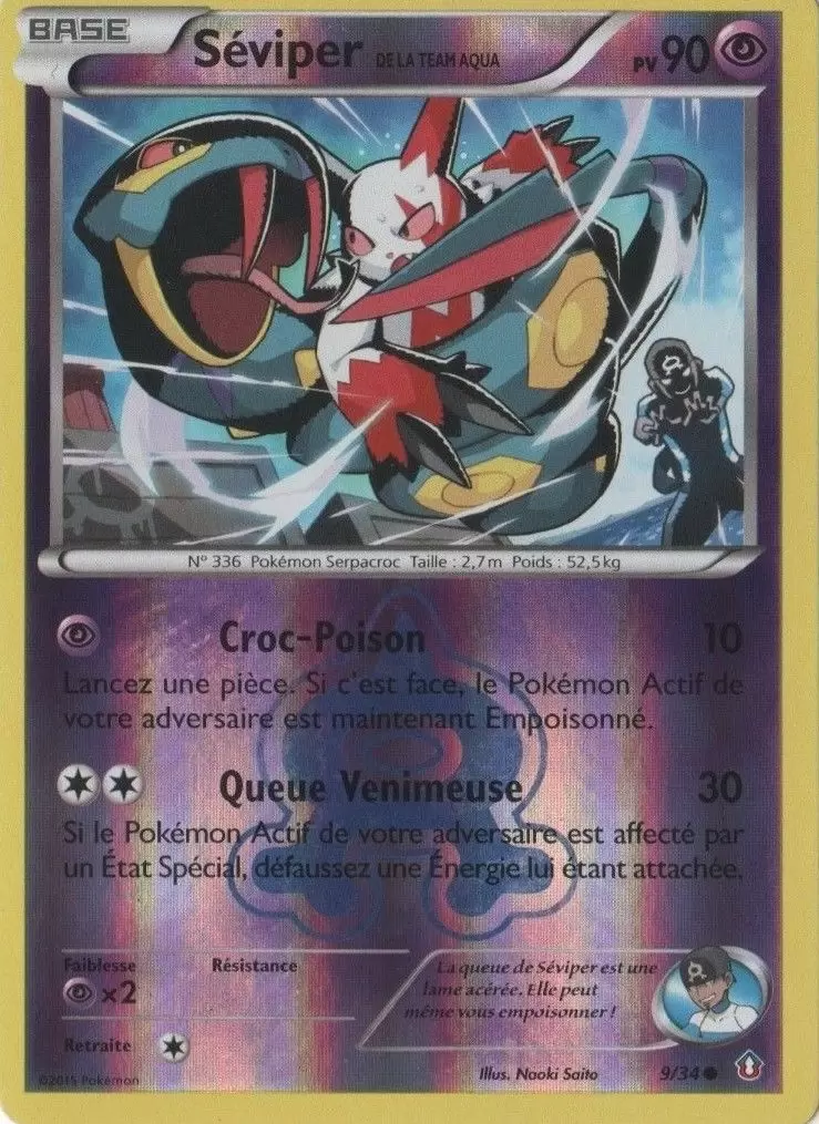 Pokémon XY Double Danger - Séviper de la Team Aqua Reverse