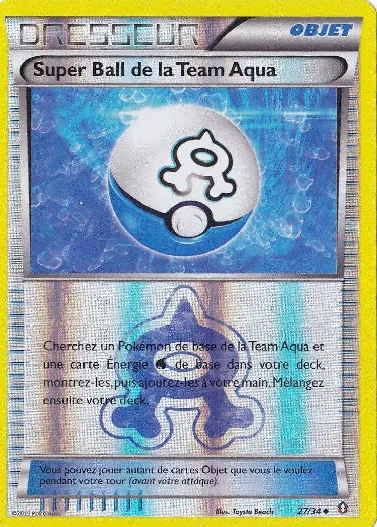 Pokémon XY Double Danger - Super Ball de la Team Aqua Reverse
