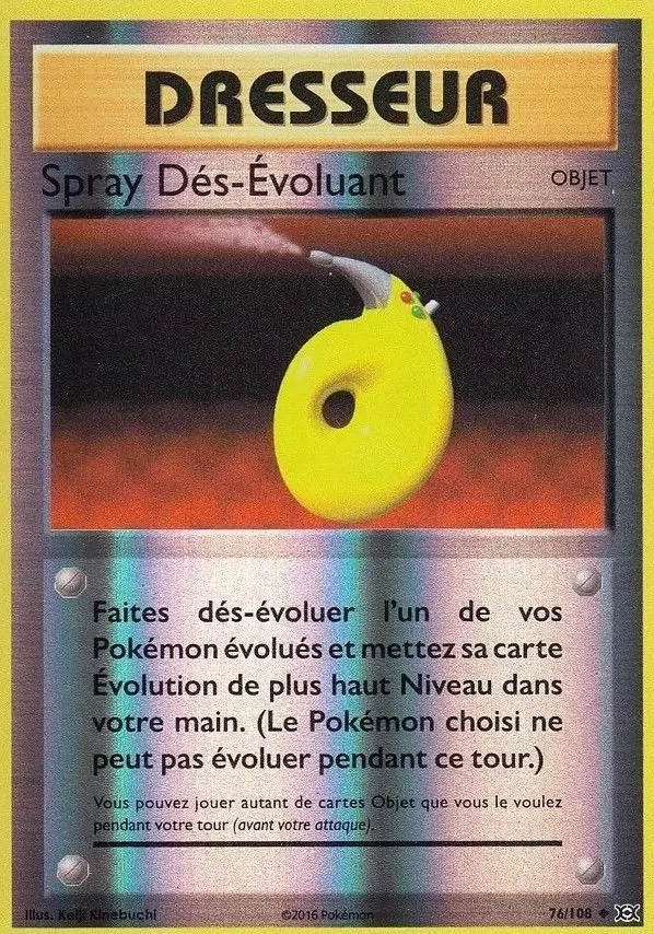 Pokémon XY Evolutions - Spray Dés-évoluant Reverse