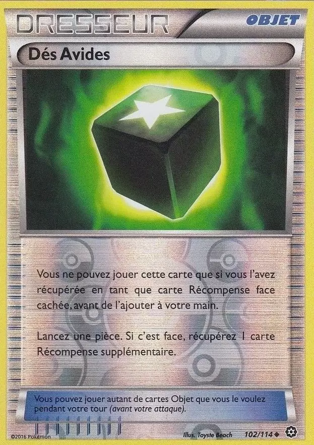 Pokémon XY Offensive Vapeur - Dés Avides Reverse