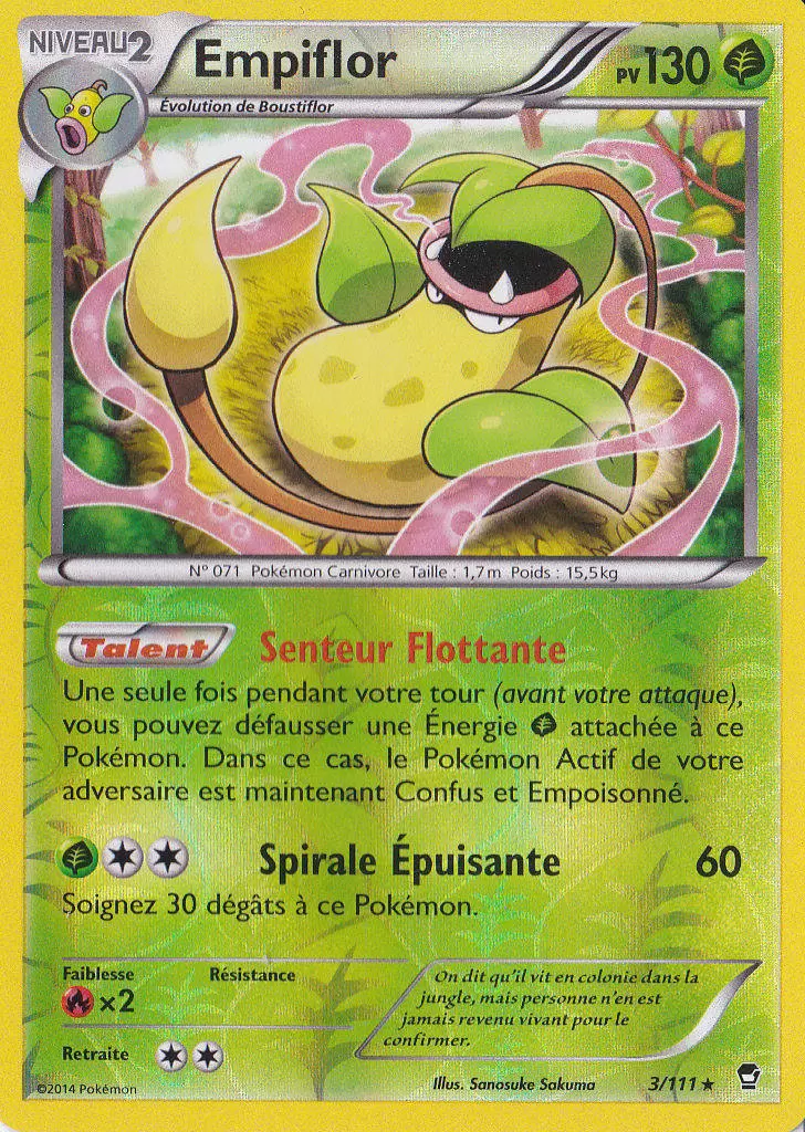 Pokémon XY Poings furieux - Empiflor Reverse