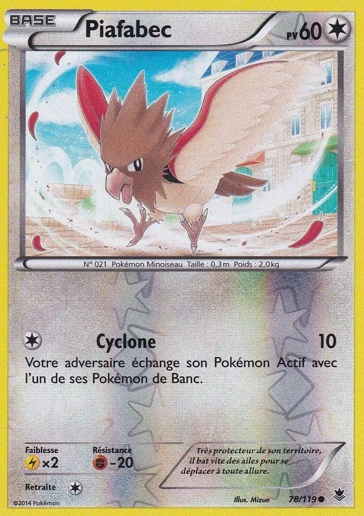 Pokémon XY Vigueur Spectrale - Piafabec Reverse