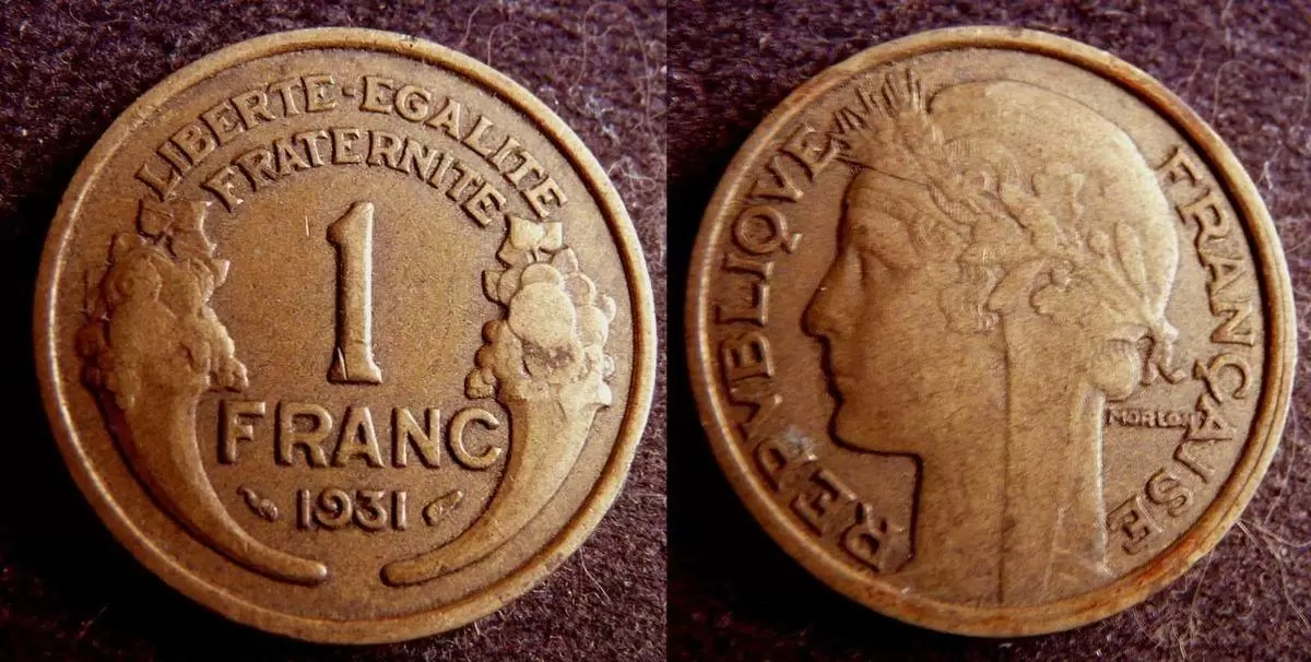 1 franc Morlon bronze alu - 1931