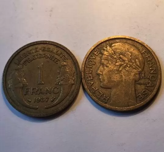 1 franc Morlon bronze alu - 1937