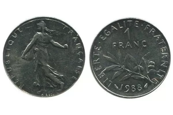1 franc Semeuse nickel - 1988