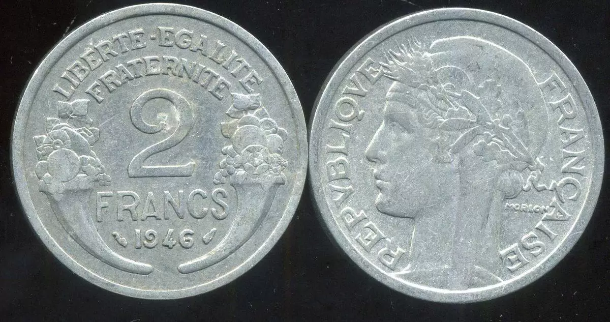 2 francs Morlon alu - 1946