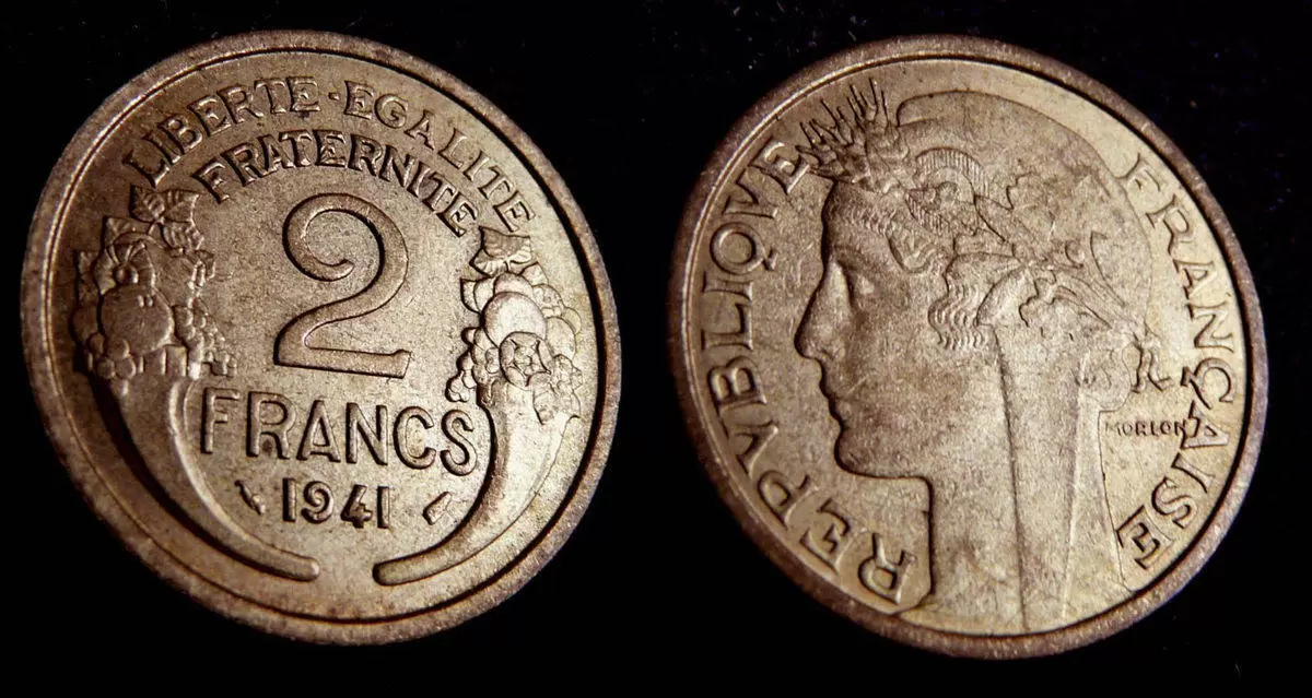 2 francs Morlon bronze alu - 1941