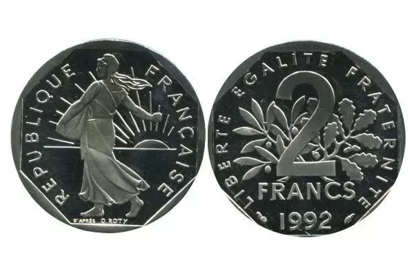 2 francs Semeuse - 1992