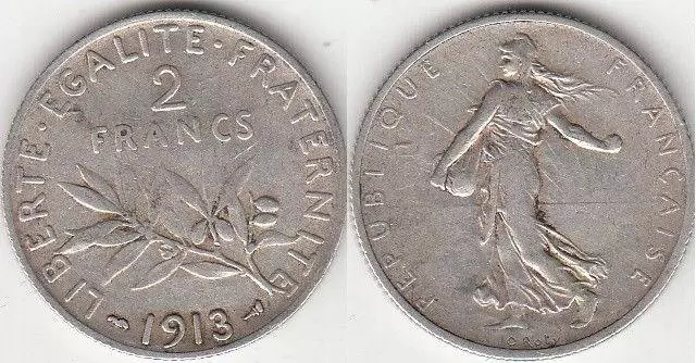 2 francs Semeuse argent - 1913