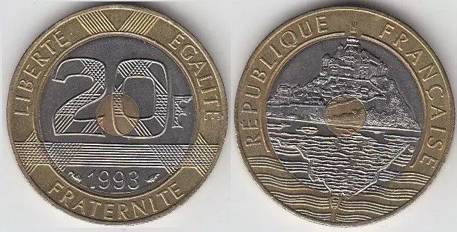 20 francs Mont Saint Michel - 1993