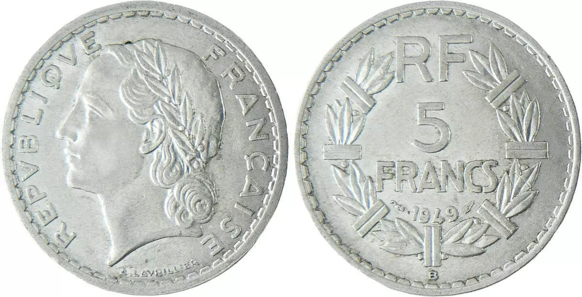 5 francs Lavrillier alu - 1949