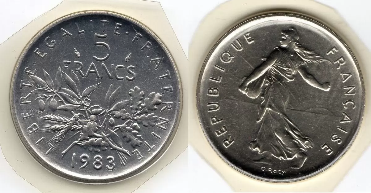 5 francs Semeuse nickel - 1983