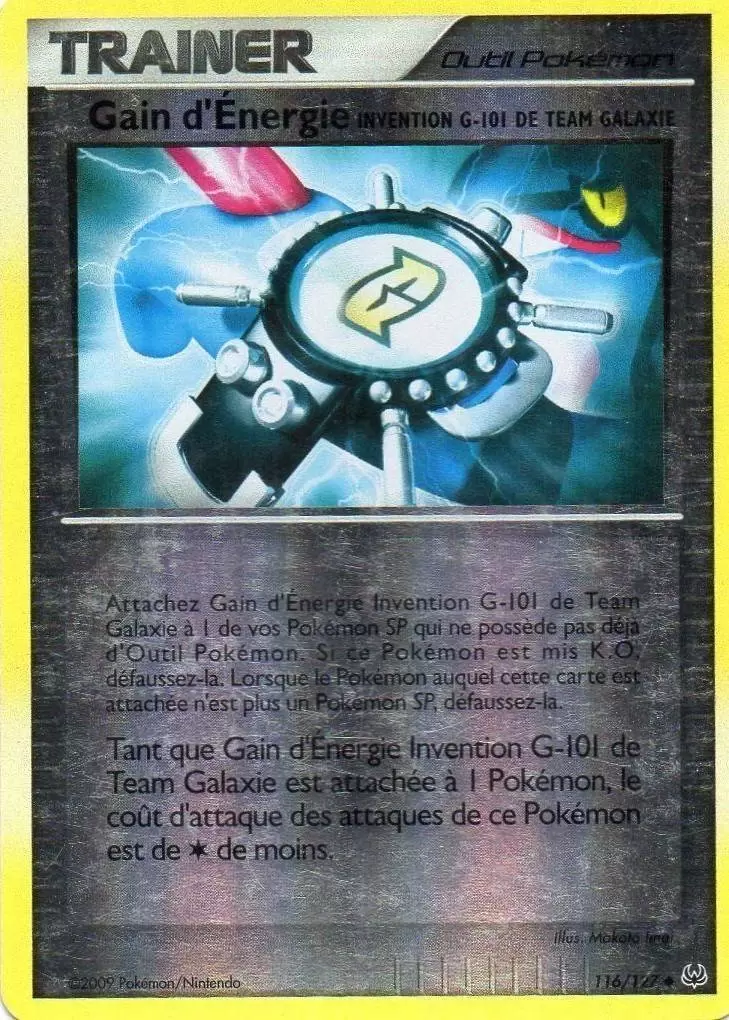 Pokémon Série Platine - Gain d\'Énergie Invention G-101 de Team Galaxie Reverse