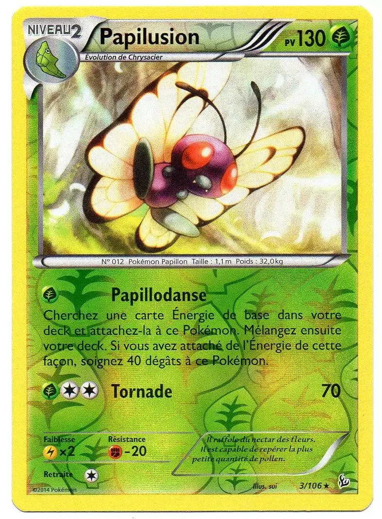 Pokémon XY Etincelles - Papilusion Reverse