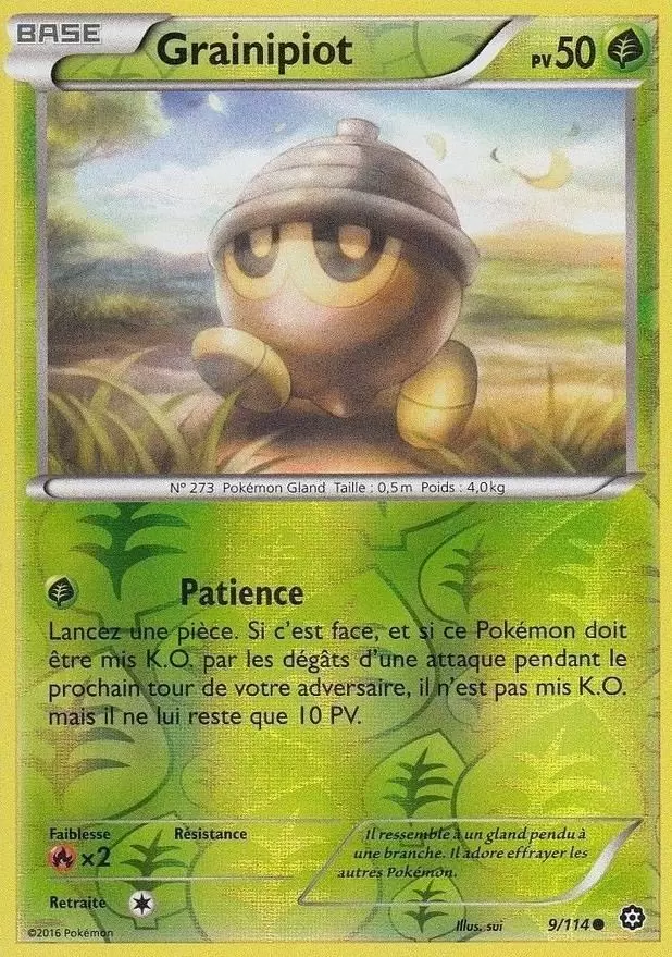 Pokémon XY Offensive Vapeur - Grainipiot Reverse