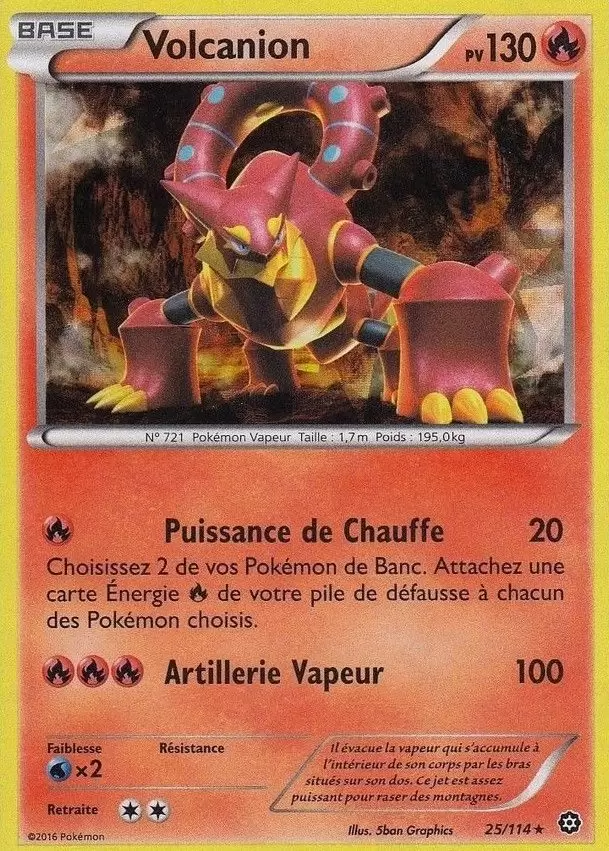 Pokémon XY Offensive Vapeur - Volcanion Holographique Mosaique