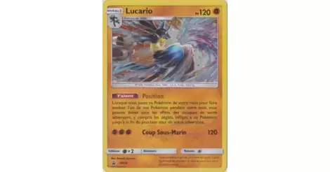 Carte Pokémon Lucario GX SM100 de la série Promos Soleil et Lune