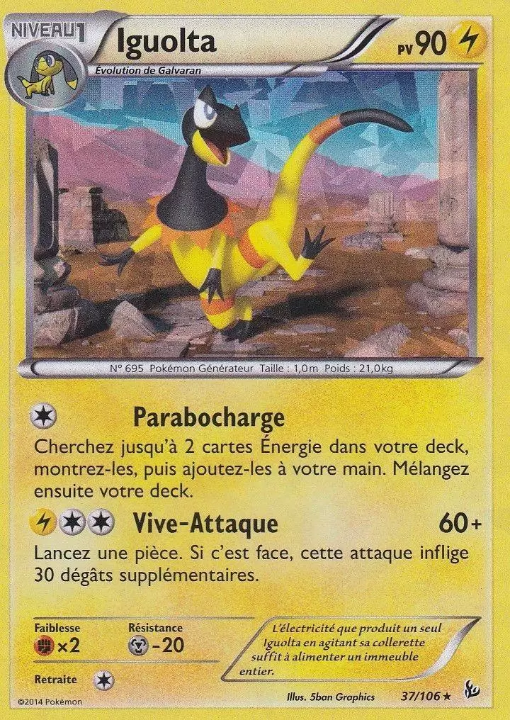 Pokémon XY Etincelles - Iguolta Holographique mosaique