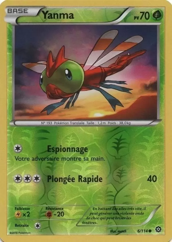 Pokémon XY Offensive Vapeur - Yanma Reverse