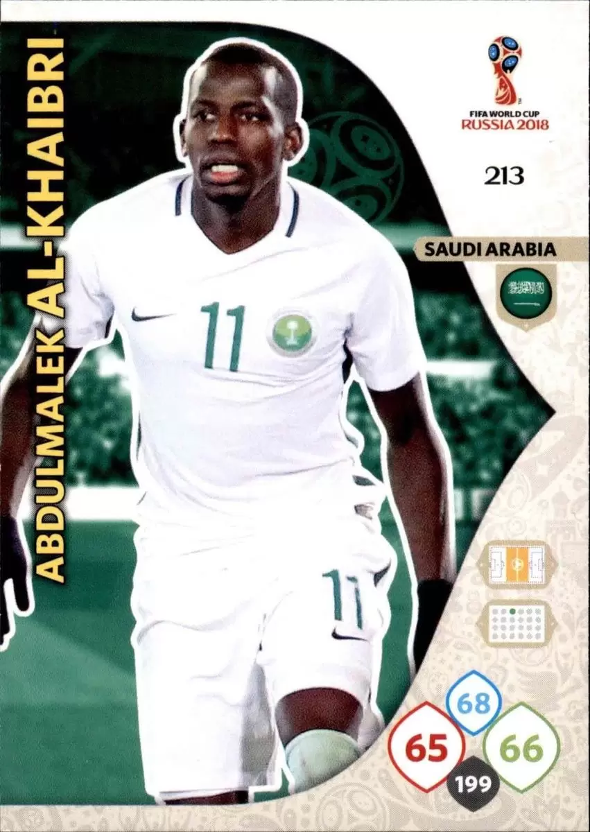 Russia 2018 : FIFA World Cup Adrenalyn XL - Abdulmalek Al-Khaibri - Saudi Arabia