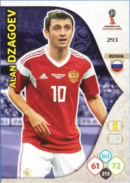 Russia 2018 : FIFA World Cup Adrenalyn XL - Alan Dzagoev - Russia