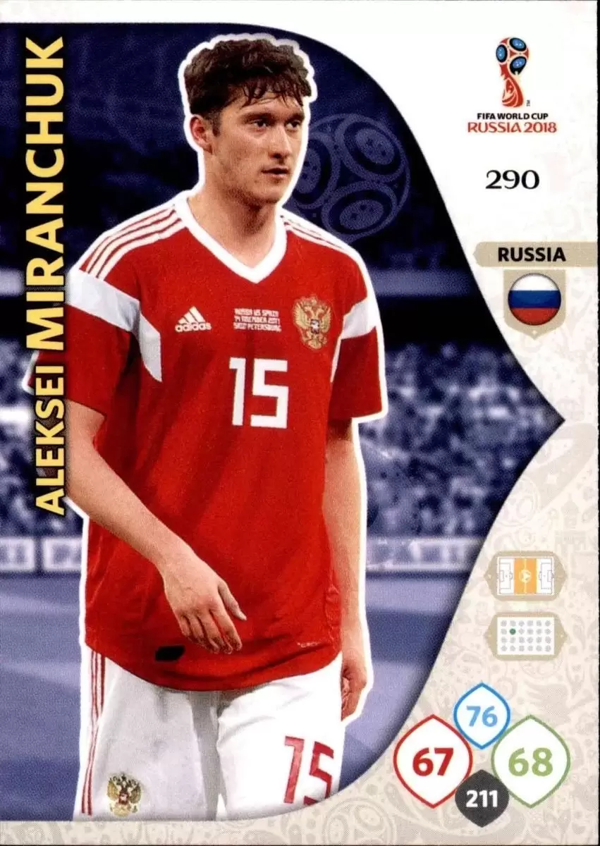 Russia 2018 : FIFA World Cup Adrenalyn XL - Aleksei Miranchuk - Russia