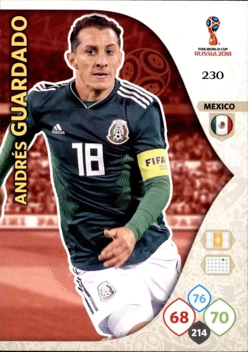 Russia 2018 : FIFA World Cup Adrenalyn XL - Andrés Guardado - Mexico