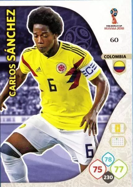 Russia 2018 : FIFA World Cup Adrenalyn XL - Carlos Sánchez - Colombia