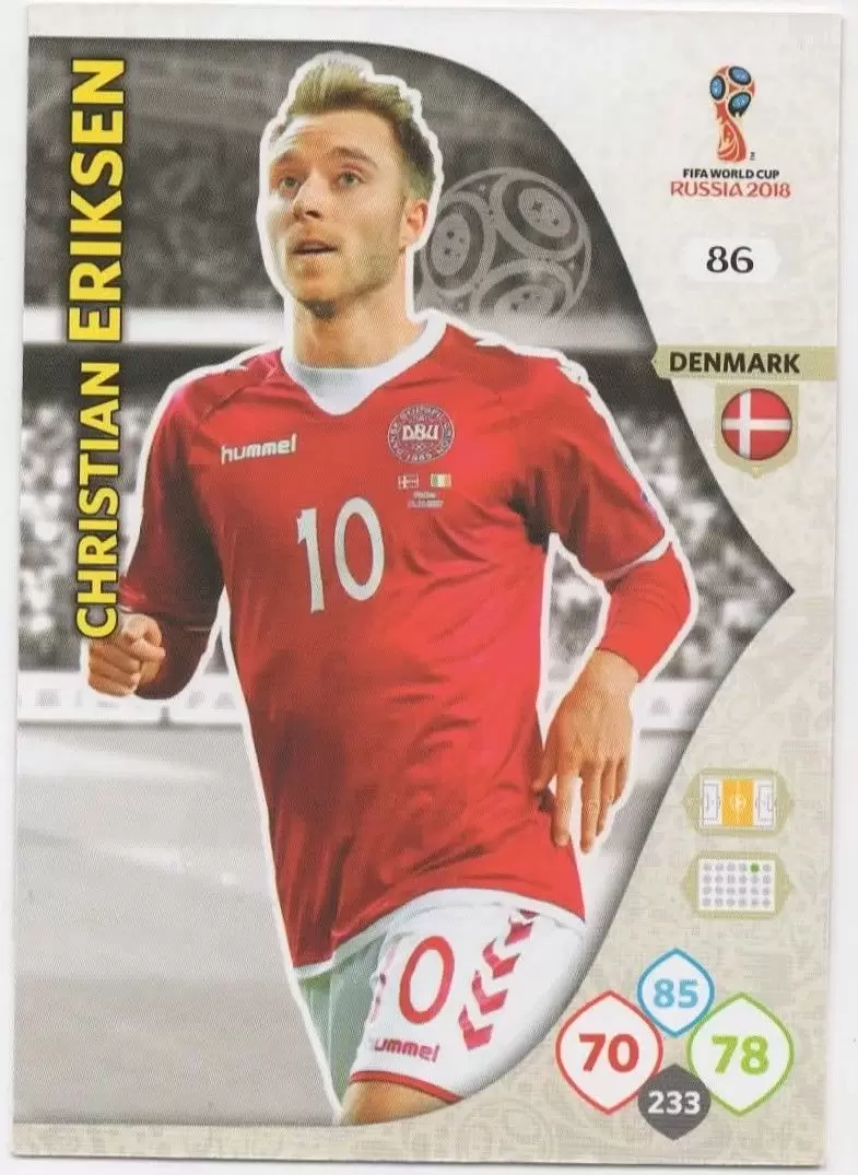 Russia 2018 : FIFA World Cup Adrenalyn XL - Christian Eriksen - Denmark