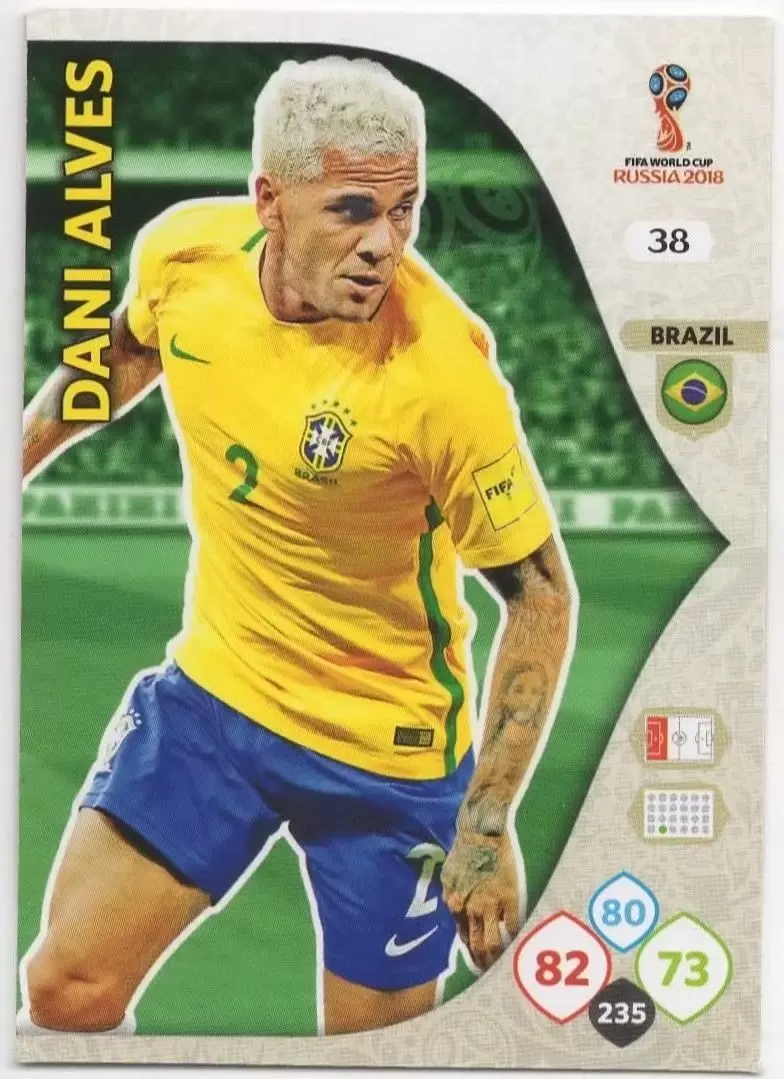 Russia 2018 : FIFA World Cup Adrenalyn XL - Dani Alves - Brazil