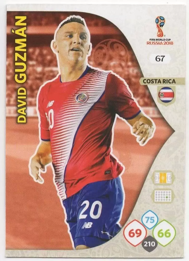 Russia 2018 : FIFA World Cup Adrenalyn XL - David Guzmán - Costa Rica