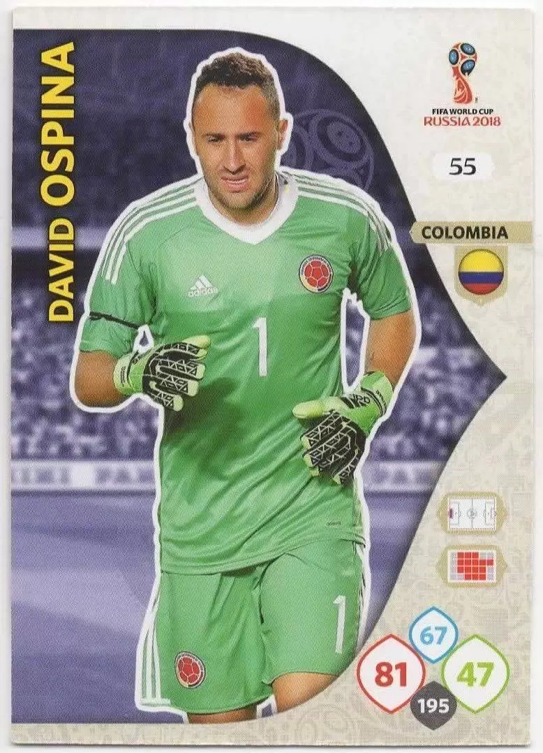 Russia 2018 : FIFA World Cup Adrenalyn XL - David Ospina - Colombia