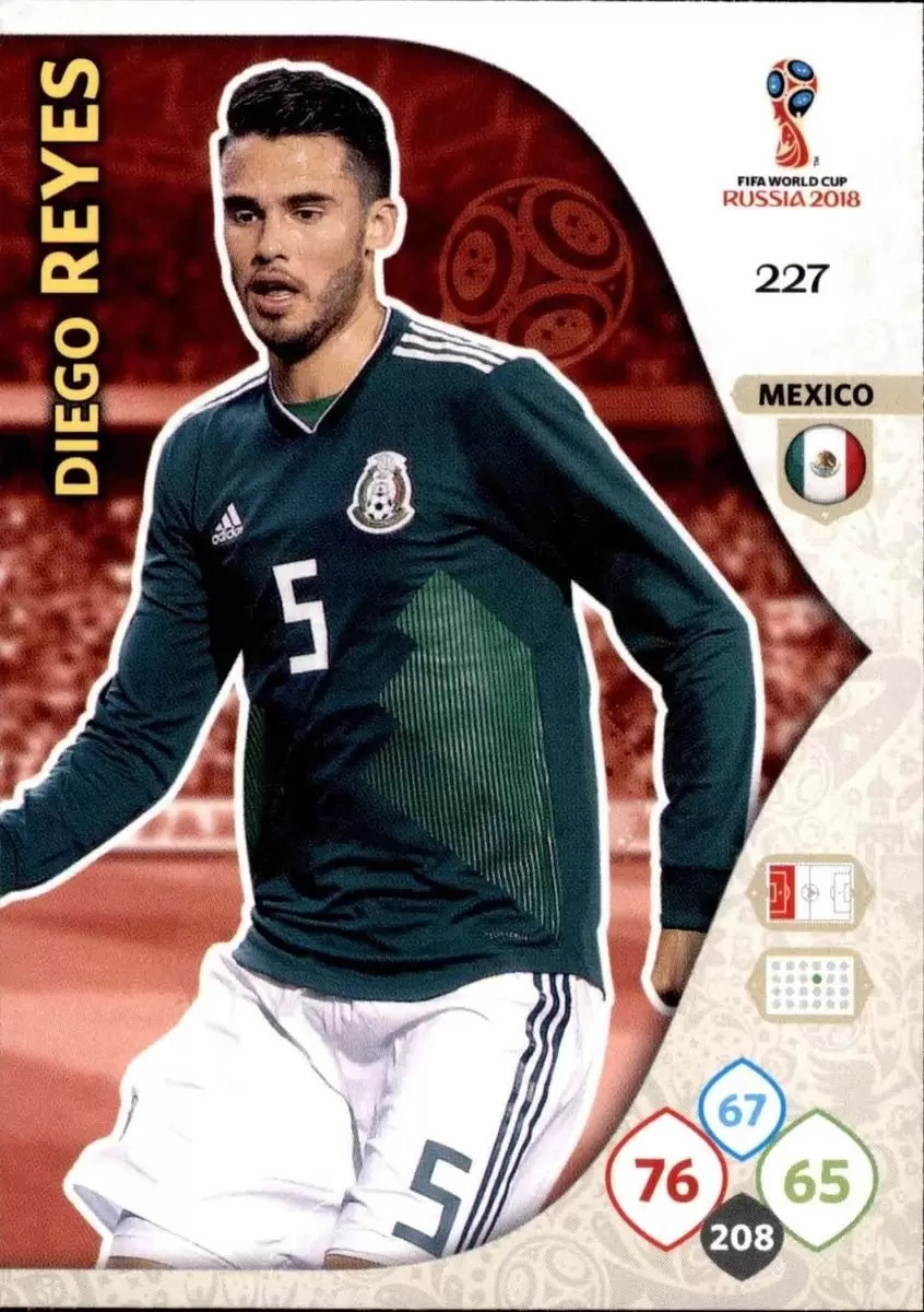 Russia 2018 : FIFA World Cup Adrenalyn XL - Diego Reyes - Mexico