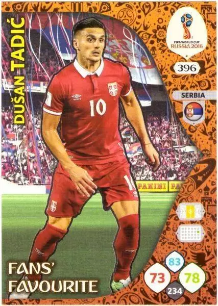 Russia 2018 : FIFA World Cup Adrenalyn XL - Dušan Tadić - Serbia