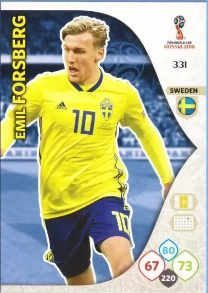 Russia 2018 : FIFA World Cup Adrenalyn XL - Emil Forsberg - Sweden
