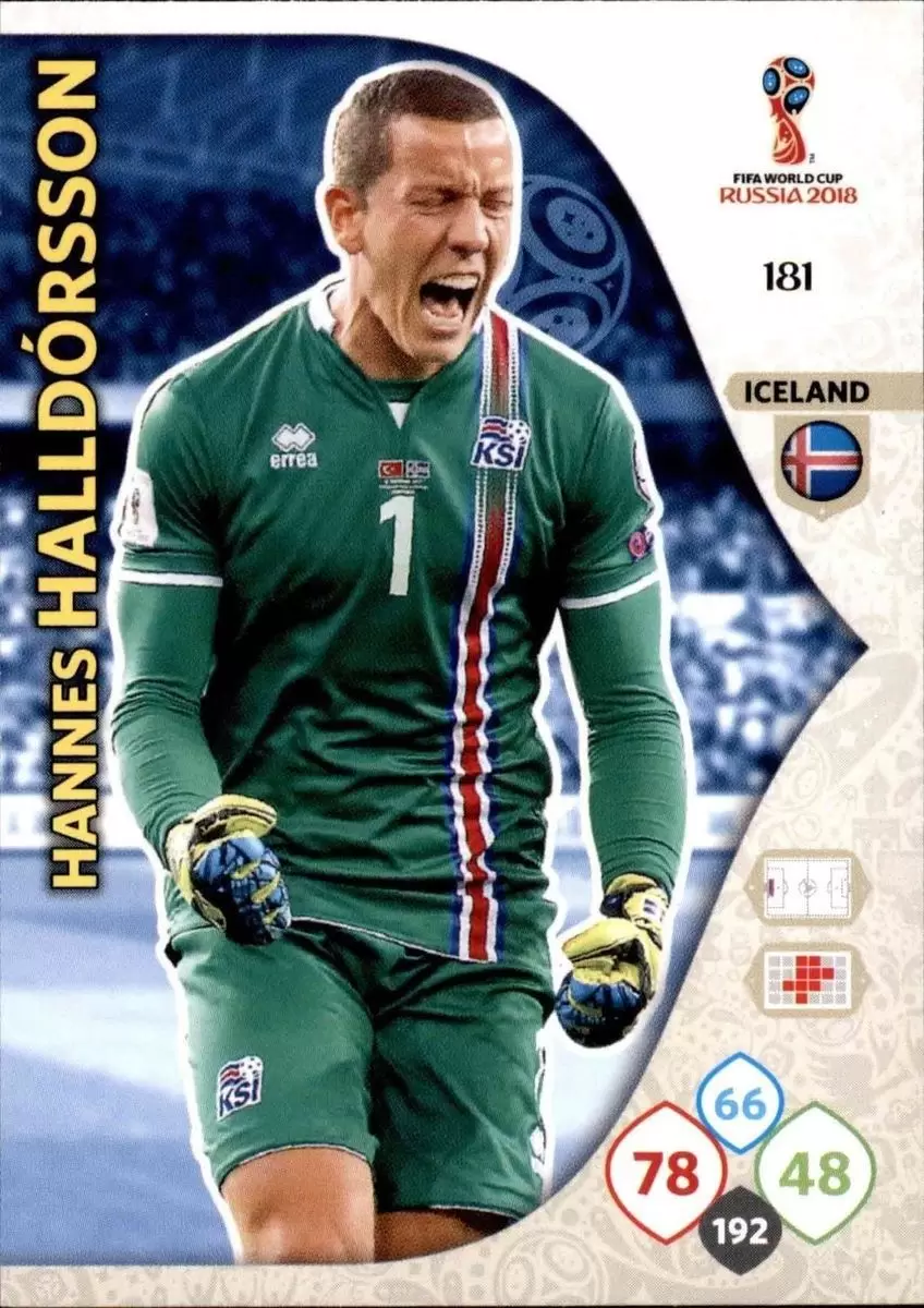 Russia 2018 : FIFA World Cup Adrenalyn XL - Hannes Halldórsson - Iceland