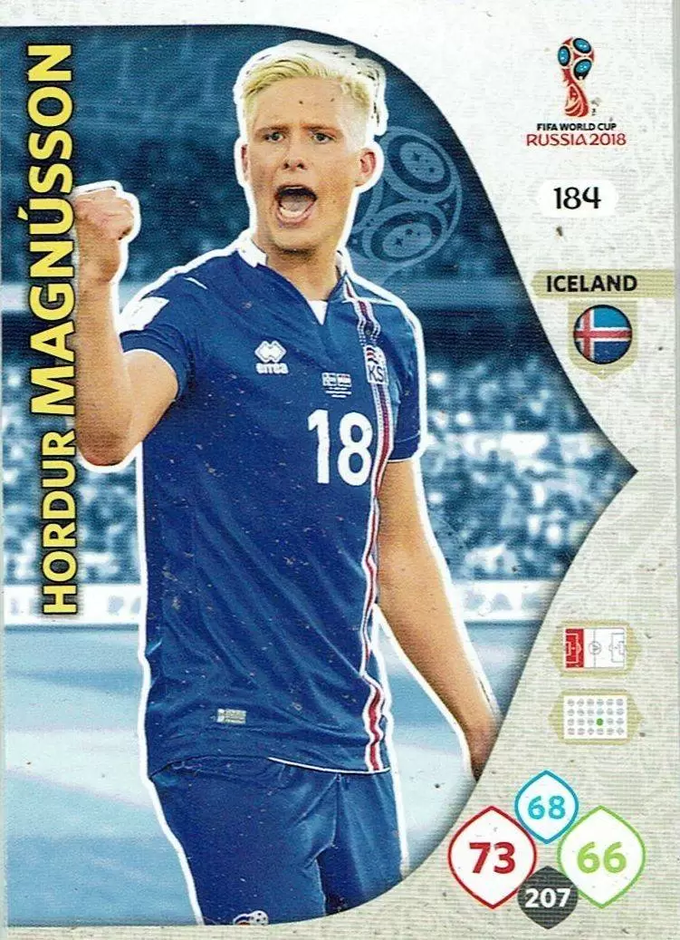 300 Hordur Magnusson ISL Iceland Bild Panini Sticker Fußball WM 2018 Russia Nr 