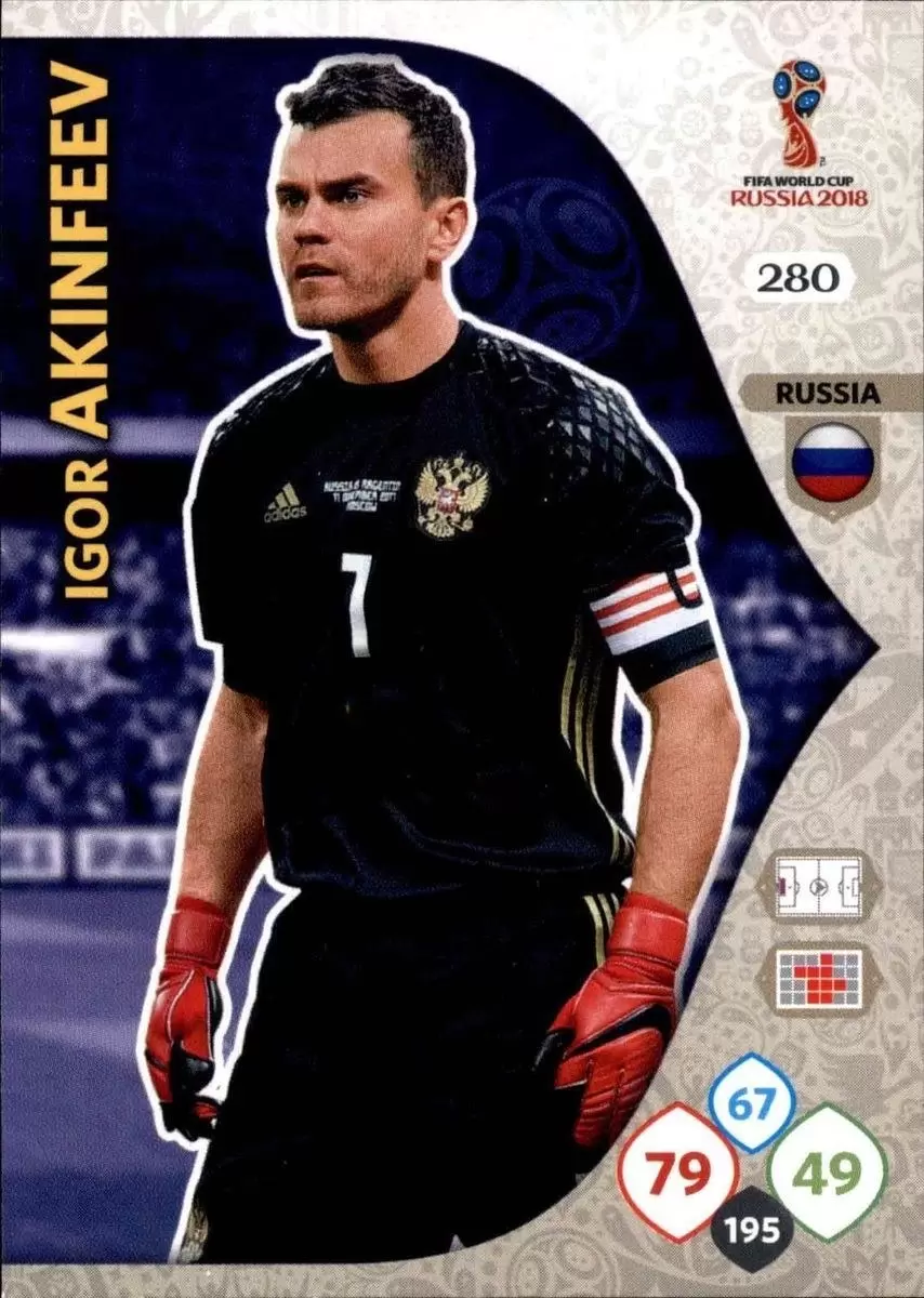 Russia 2018 : FIFA World Cup Adrenalyn XL - Igor Akinfeev - Russia